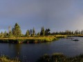Rainbow over a river