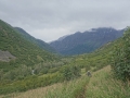 Mary hiking through the valley
