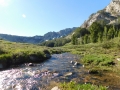 creek and mountains