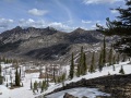 climbing up to observation peak in the snow