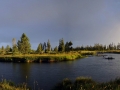 Rainbow over a river